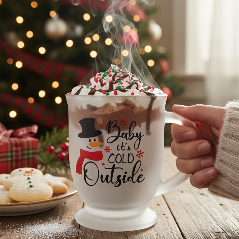 Festive Snowman Holiday Mug - White